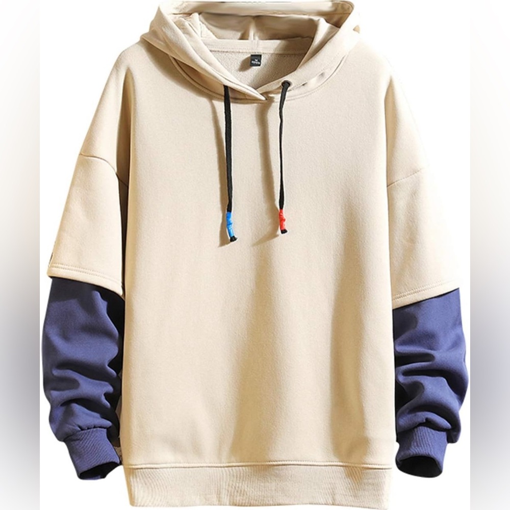 Gurunvani Color-block Pullover Hoodie Men's Size L
